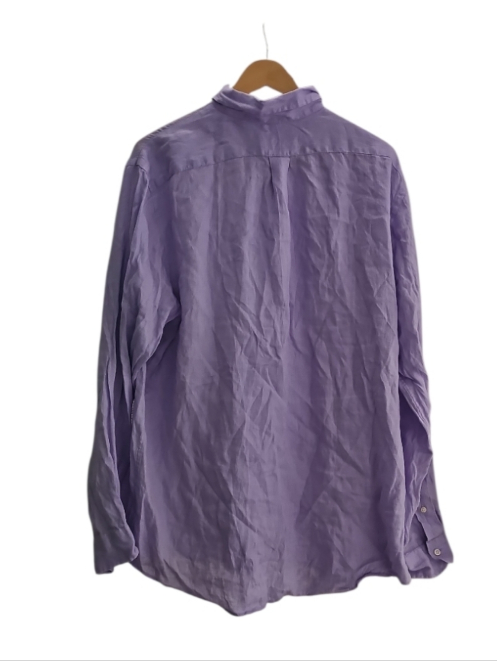 Polo Ralph Lauren 100% Linen Classic Fit Shirt Men’s XL Purple Button Down Lux - Picture 2 of 15